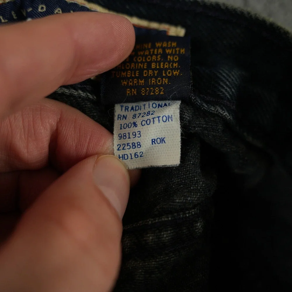 Harley-Davidson Jeans Mens 35x32 Blue Biker Blues Made‎ in USA Dark Wash Denim